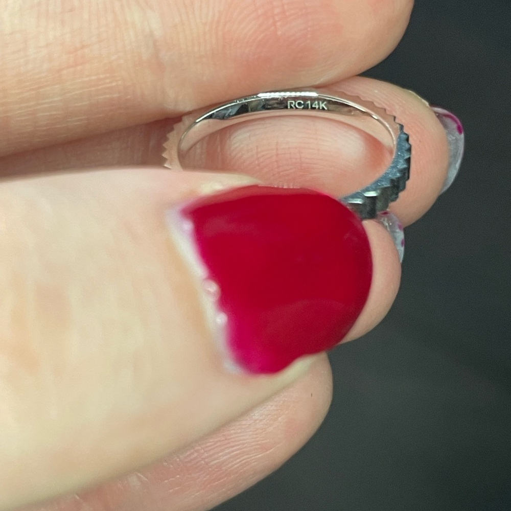 Ring Concierge Fluted White Gold Stackable Ring S… - image 8